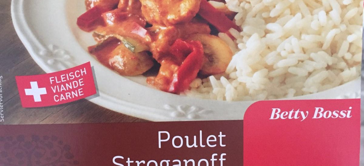 Poulet Stroganoff mit Reis